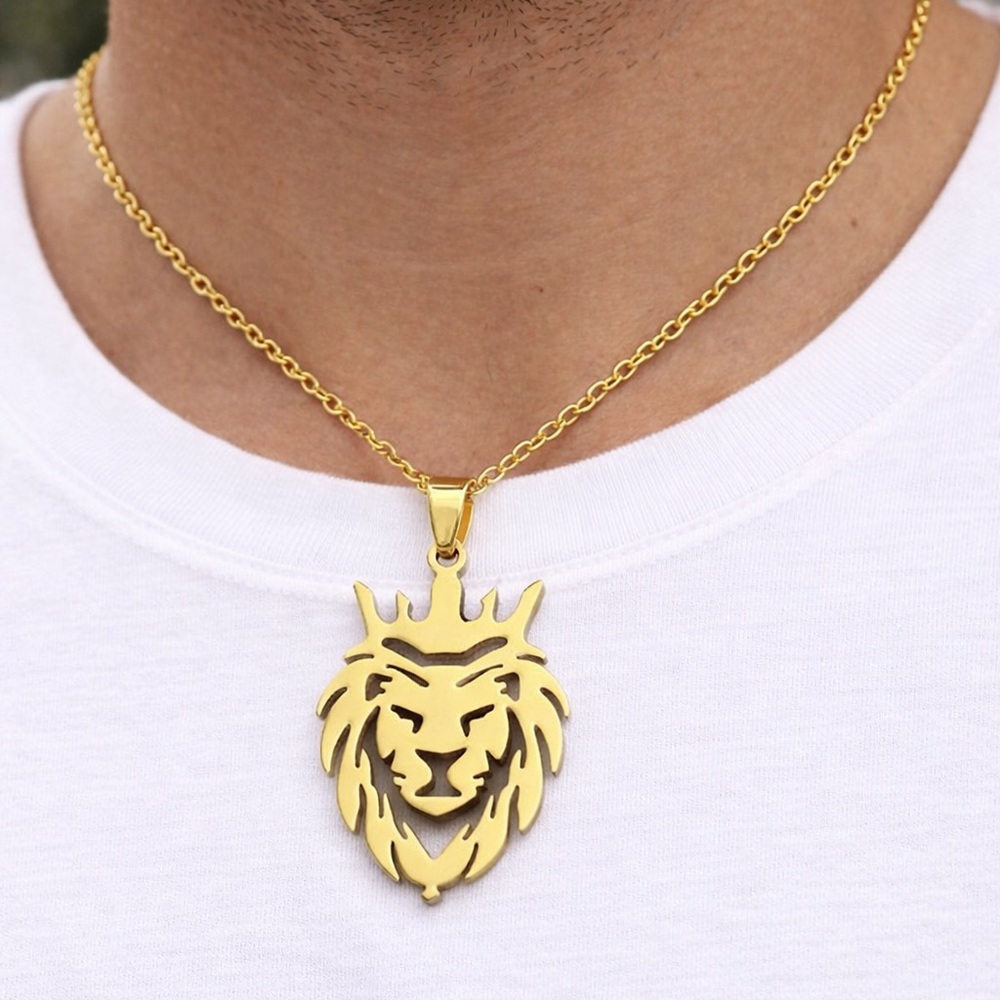 Gold Om Pendant Necklace